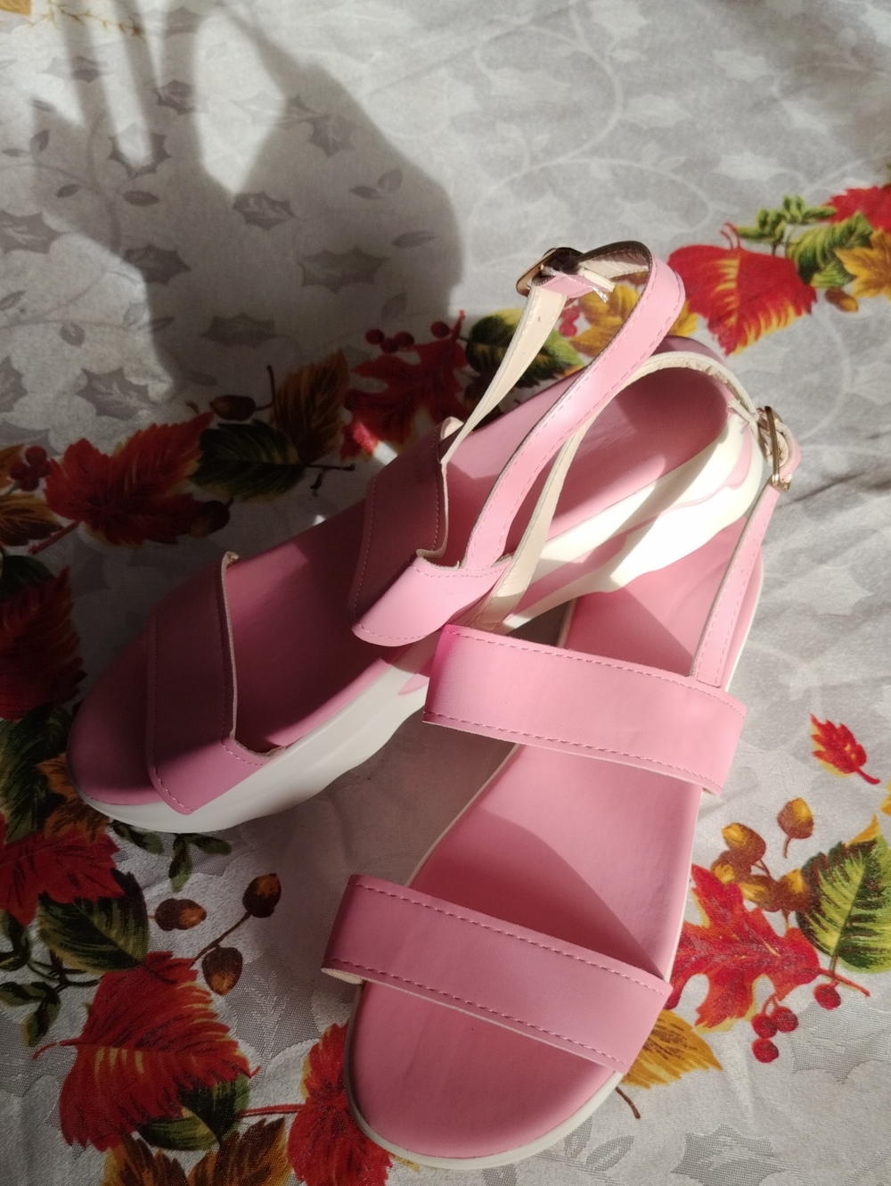 Women’s Pink Platform Sandals - Stylish Summer Slingback